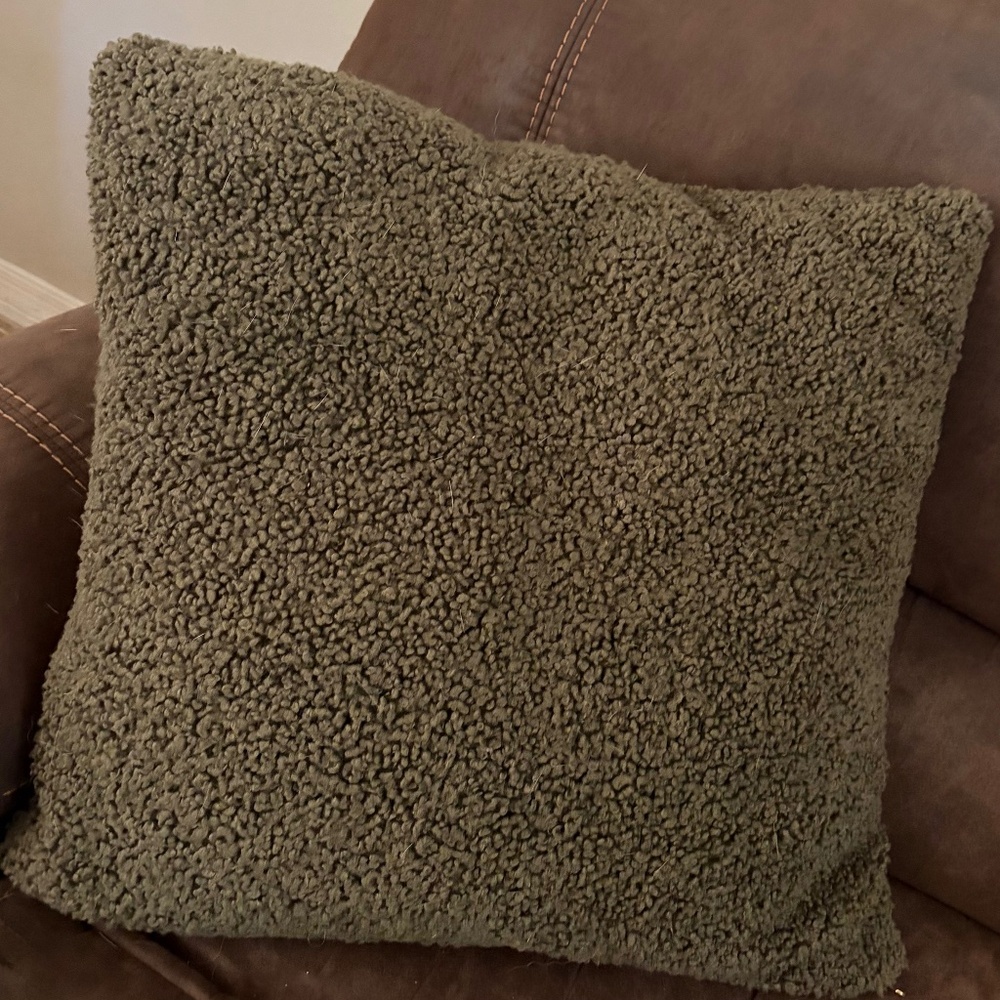 Olive Green Throw Pillow